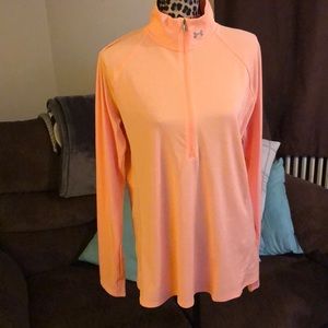 Under Armour 3/4 zip peach pull over